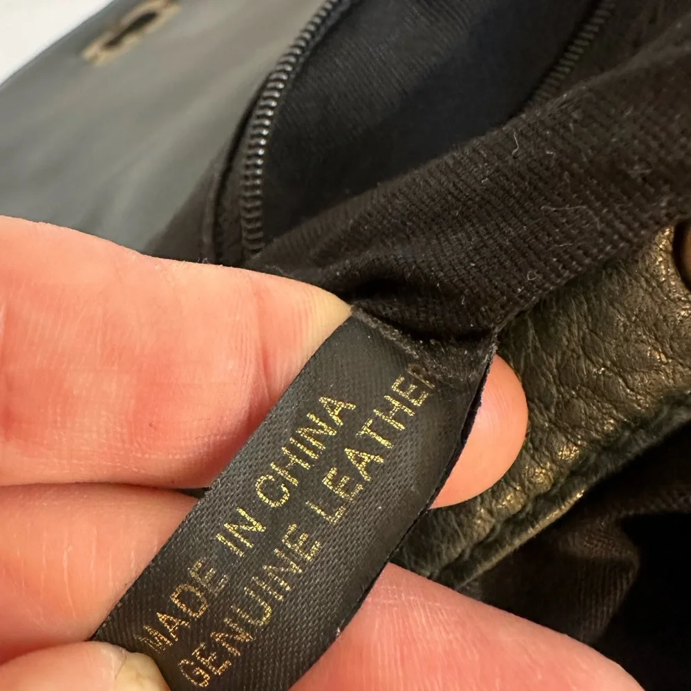 Vintage Nine West Pebbled leather small backpack GREEN - Picture 13 of 15